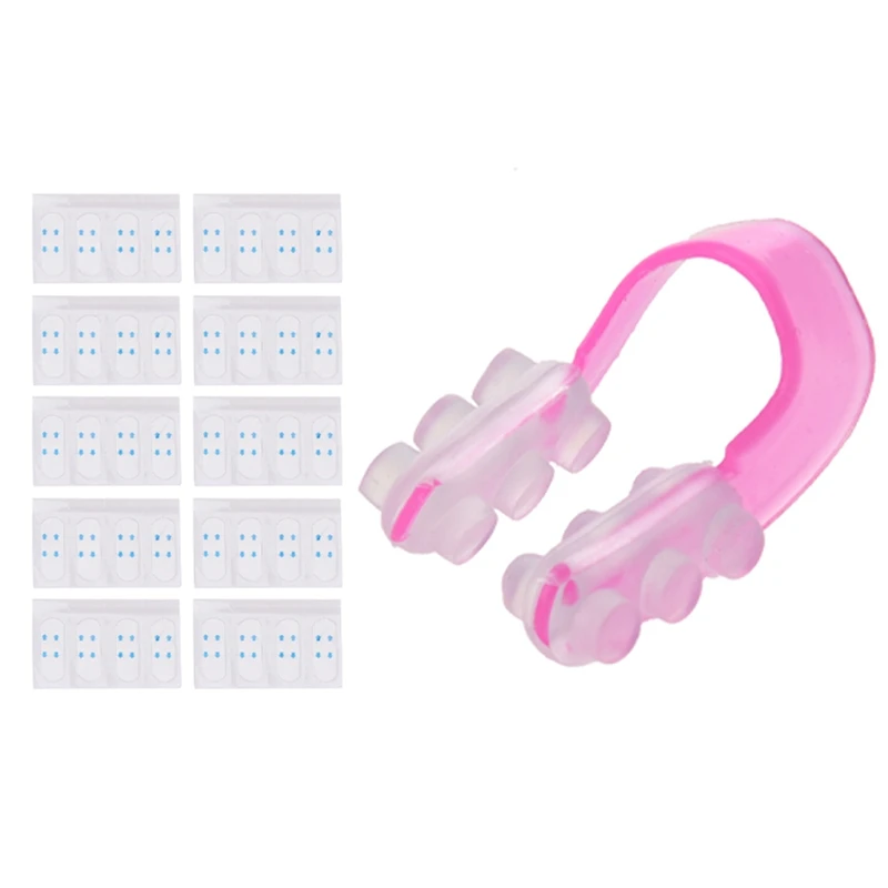 

1X розовый пластиковый зажим для формирования носа, косметический набор и 40 шт./компл. невидимые наклейки для тонкого лица