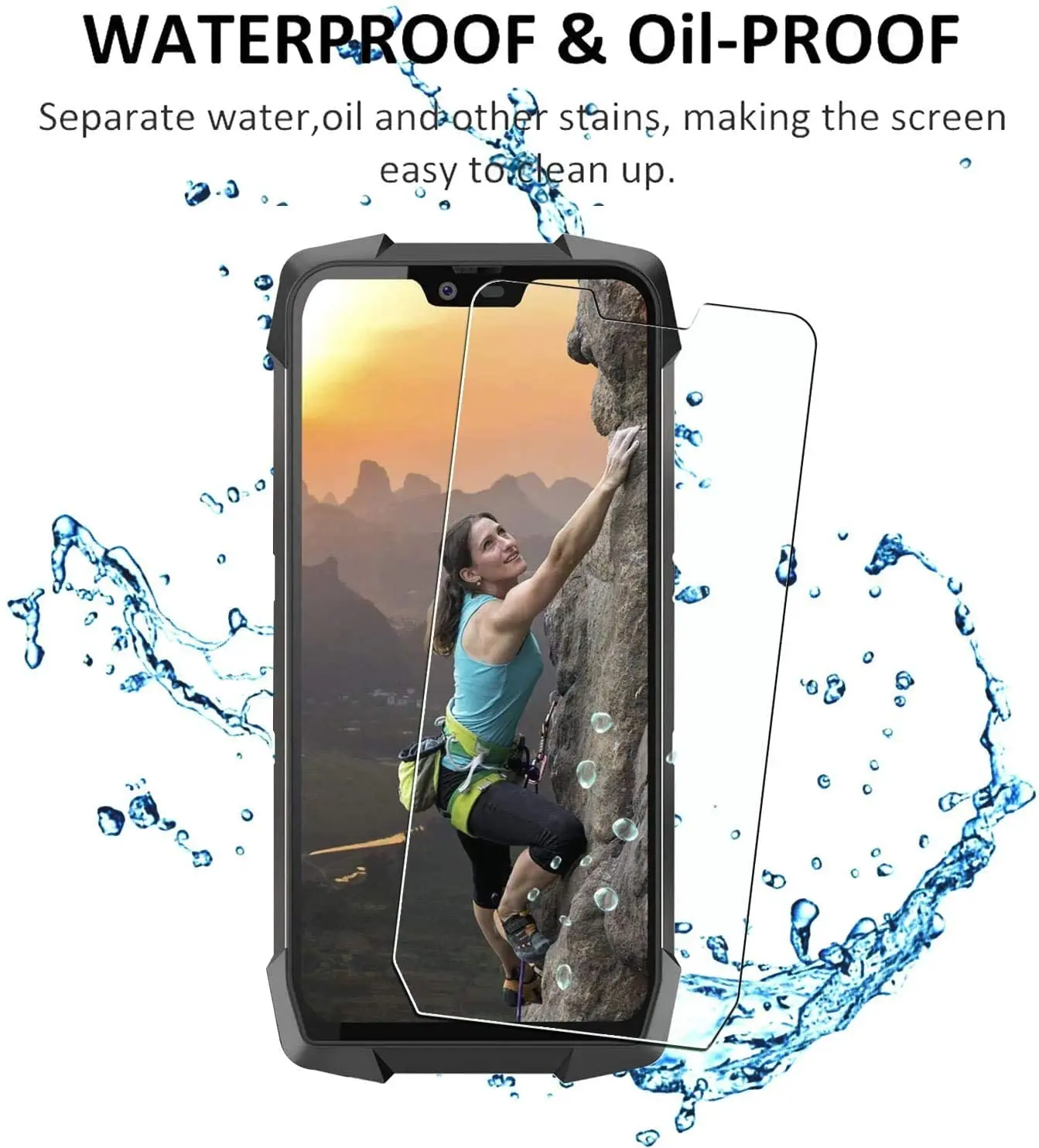 Переднее закаленное стекло для Blackview BV9000 профессиональная защитная пленка 9H