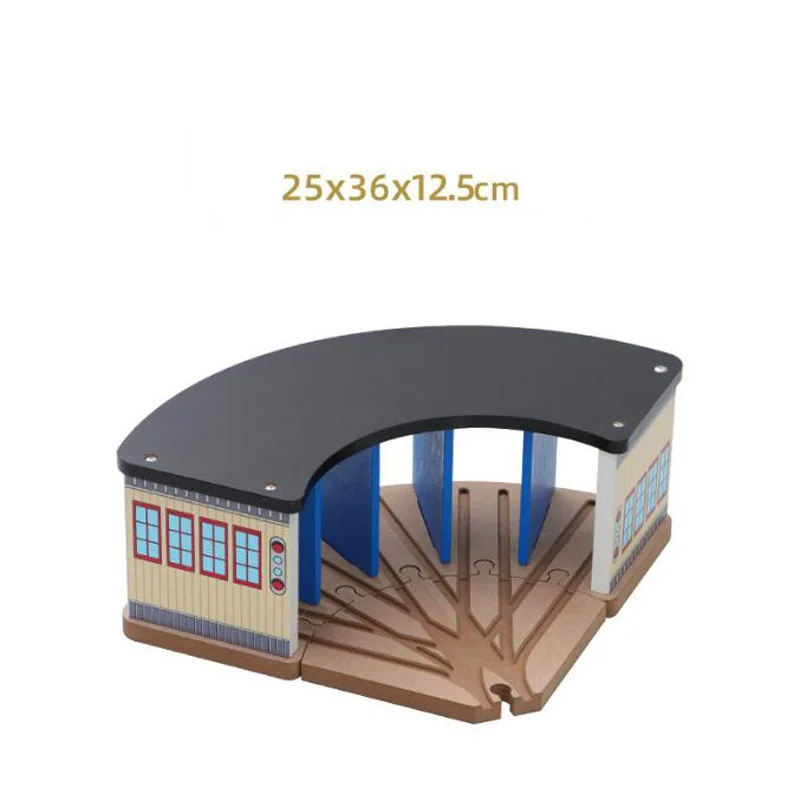 Новый деревянный трек для поезда аксессуары станции гаража серия Деревянный