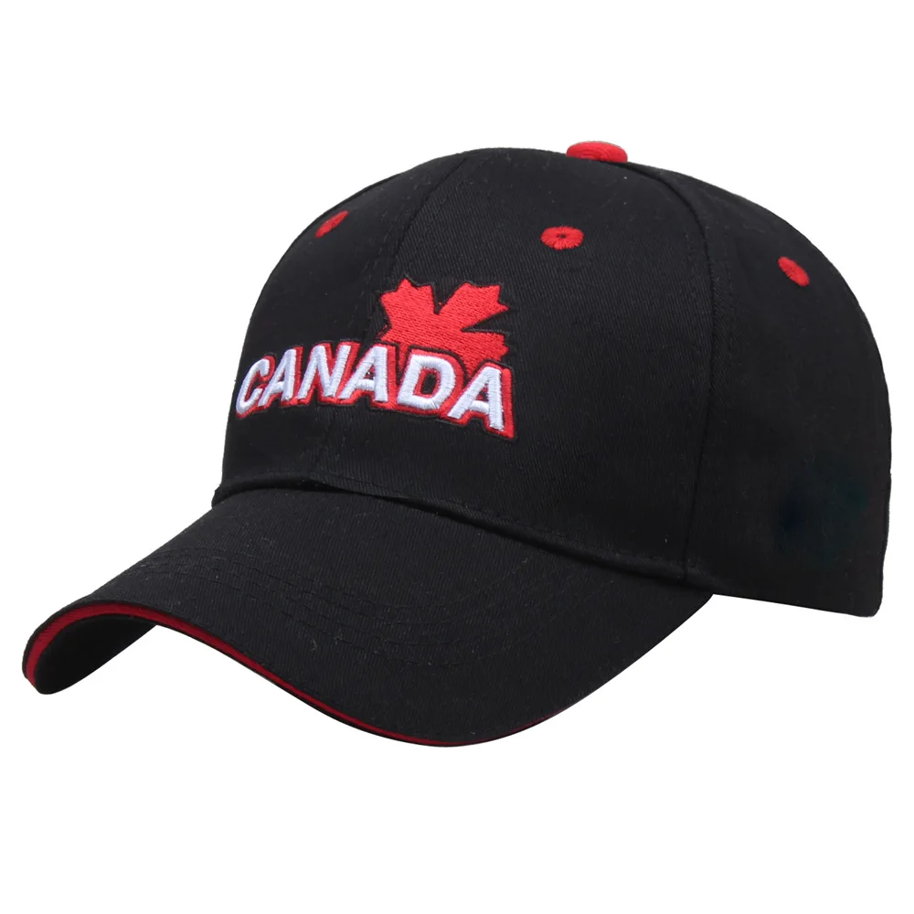 

2021 New Women's Canada Letter Baseball Caps For Men Unisex Embroidery Outdoo Girlsr Black Snapback Cap Boy Adjustable Sun Hats