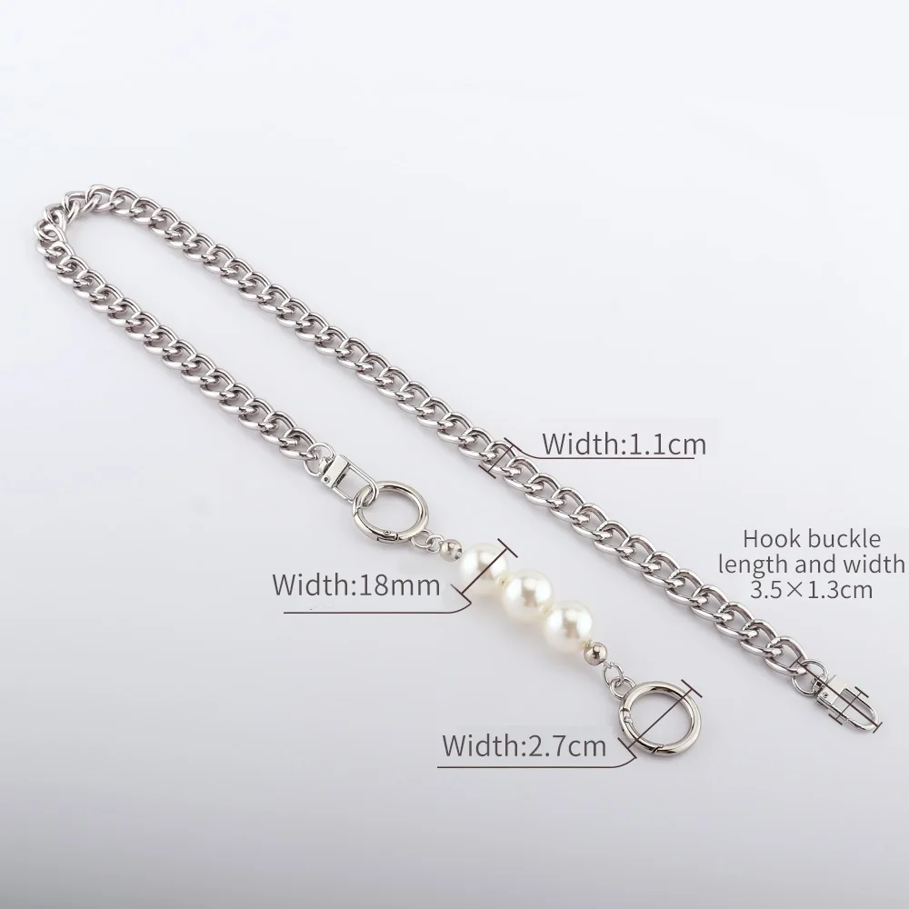 Женская цепочка-почтальонка с жемчугом сумочка-мессенджер металлической