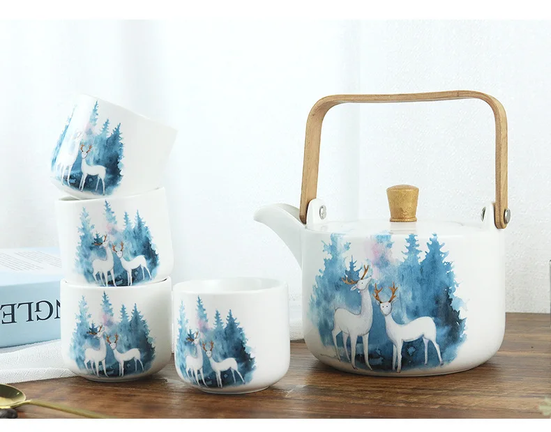 

Japanese style simple household ceramic tea cup and tea set