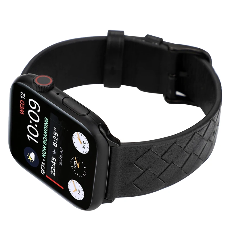 Ремешок для Apple watch 44 мм 40 мм 42 мм 38 мм corra iwatch 4 5 3 2 высококачественный кожаный браслет аксессуары для Apple watch 4 5