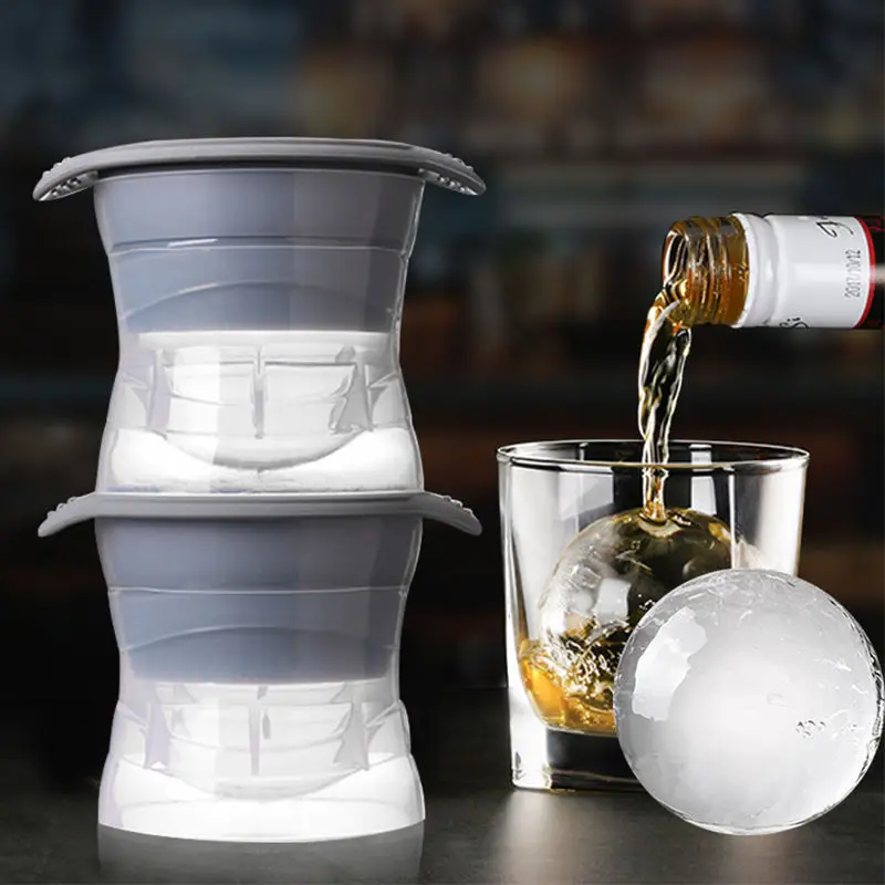 1PC Whiskey Round Ice Hockey Mold Silicone Spherical Cube Mould Maker Box Quick Freezer Kitchen Gadgets | Дом и сад