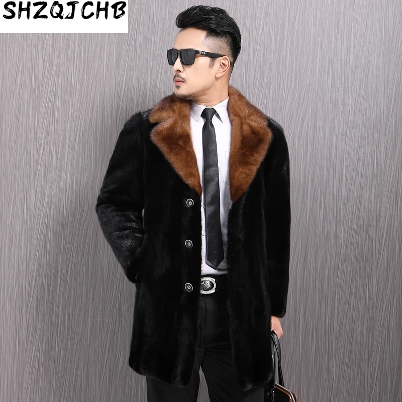 

JCHB 2021 Real Fur Coat Men Real Mink Fur Coat Winter Jacket Men Real Fur Warm Outwear Mens Clothing Veste Homme Vnf17226 YY961
