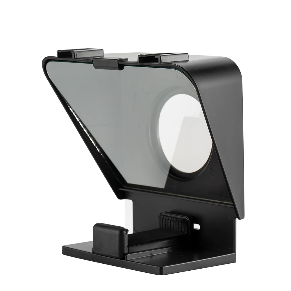 

Portable Teleprompter for iPad Smartphone Interview Teleprompter Video Camera with Remote Control + Lens Adapter Ring