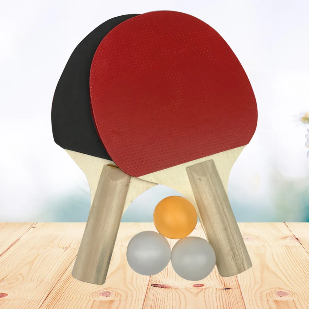 

Rubber Faced Table Tennis Racket Beginner Training Ping-pong Board Table Tennis Racket Set