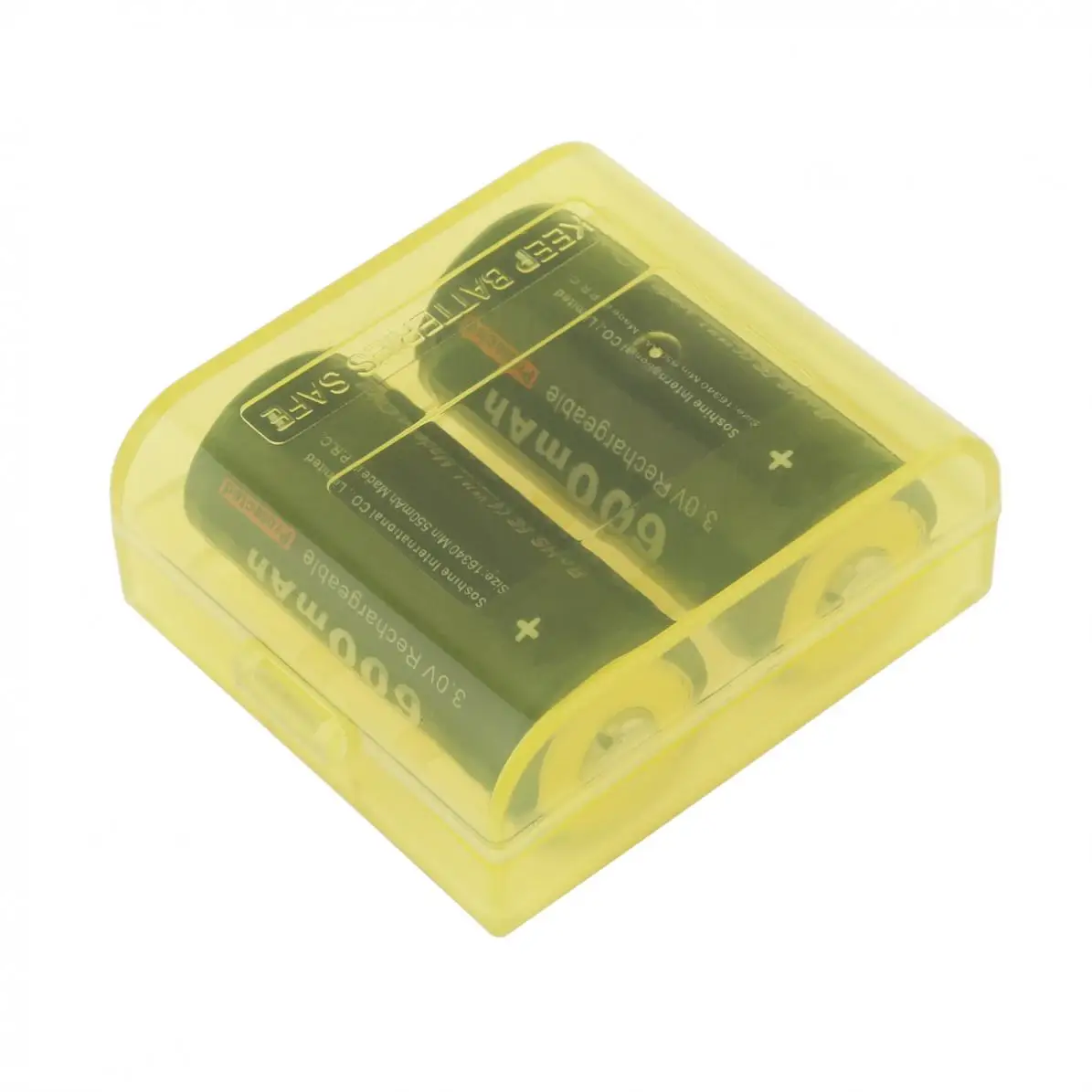 2 шт./лот Soshine 3V 600 мА/ч 16340 RCR123 LiFePO4 Перезаряжаемые Батарея с защитой PCB для
