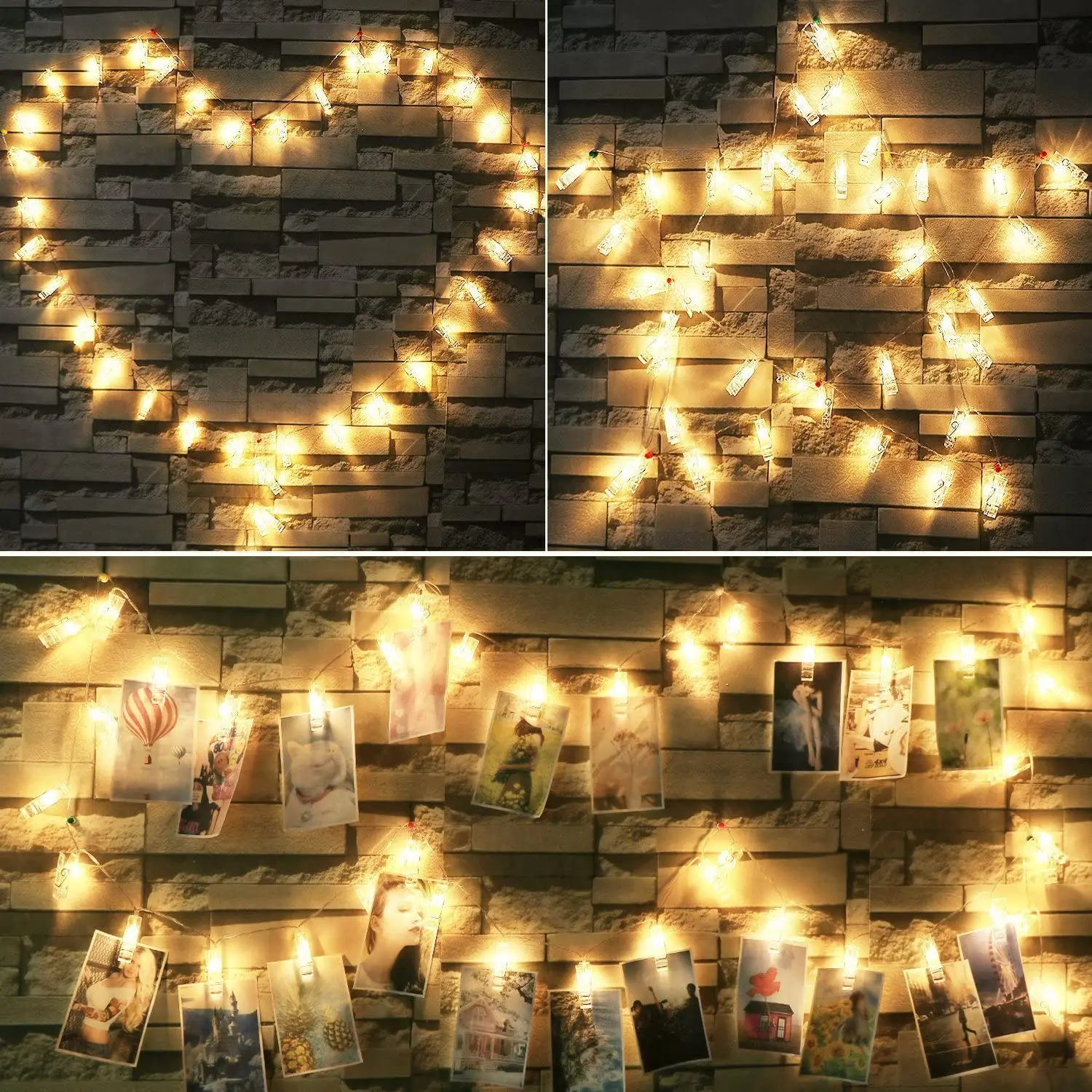 LED String Lights Photo Clip USB Outdoor Battery Operated Garland Christmas Decoration Holiday Party Wedding Xmas Fairy Lighting images - 6
