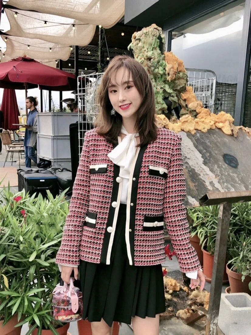 Женская трикотажная куртка m family маленькая Очаровательная кофта контрастной