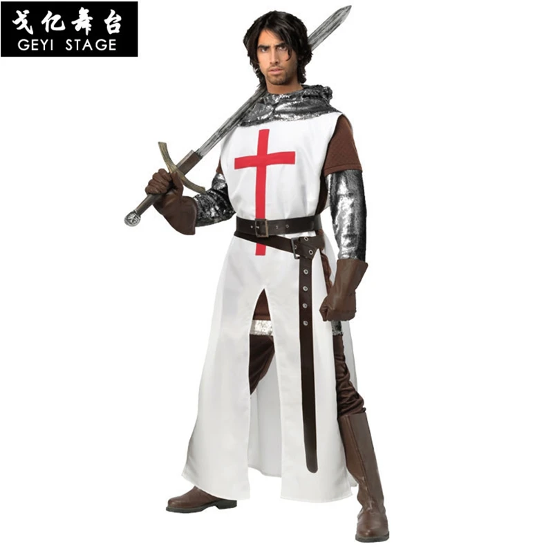 

new Hot Sale Anime Halloween Hero Knight/Gladiator warrior Carnival Costume party Cosplay Dress-up Boy Play for men adult