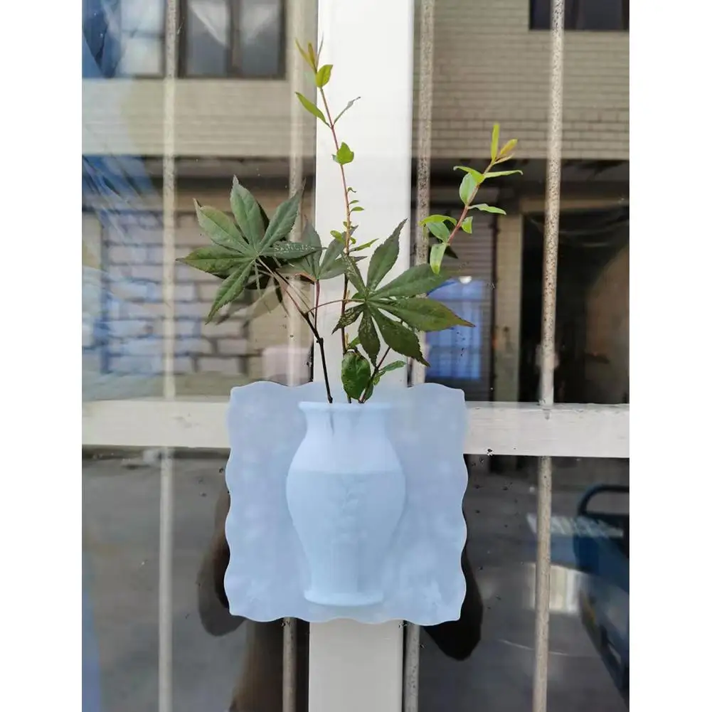 Творческие настенные силиконовые наклейка в виде вазы бесшовный кожзам