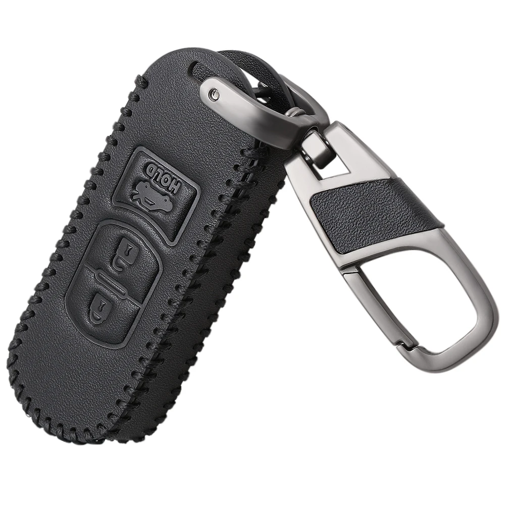 Кожаный Автомобильный Брелок с дистанционный ключ чехол КРЫШКА ДЛЯ Mazda 2 3 6 Atenza Axela