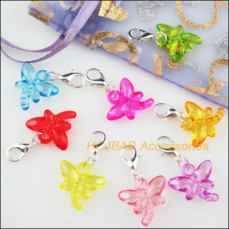 Модные посеребренные Смешанные акриловые соединительные застежки в виде