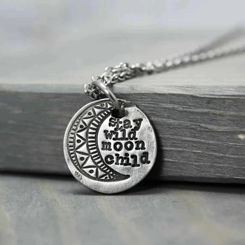 

Round Letter Necklaces Silver Color Charm Chain Pendant Necklaces For Women Exquisite Party Accessories