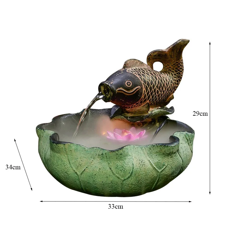 Фэн шуй поделки в виде рыбьей водной пейзажа увлажнитель воздуха помещении