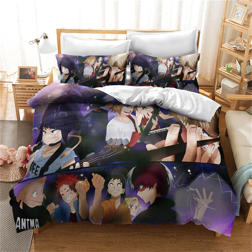 

My Hero Academia 3d Bedding Set Popular Anime Printed Duvet Cover Set Pillowcase Twin Queen King Size Bedclothes Free Shipping