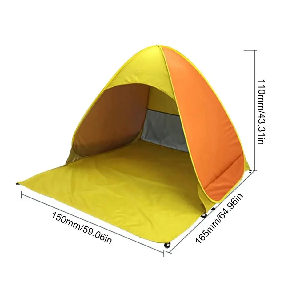 

Automatic Instant Pop Up Tent Potable Beach Tent With Pegs Lightweight Outdoor UV Protection Camping Fishing Tent Sun Shelter