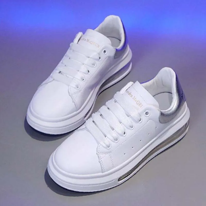 

Women Causal Shoes Brand Air White Genuine Platform Wedge Casual Running Sports Tennis Skateboard Walking Flats Women Shoes