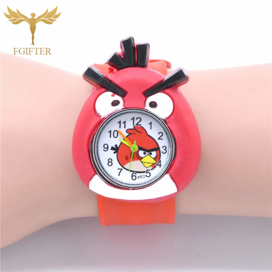 Bird Watches Мультфильм Принцесса часы для девочек розовый Relojes резиновые часы милый ребенок подарки игрушки детские часы - Color: Bird Watches