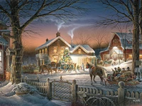 terry redlin trimming the tree 1000 piece jigsaw puzzle wooden toys educational toys learning toys for children puzzles