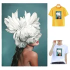 Модные нашивки с перьями для девочек, термонаклейки для самостоятельного изготовления одежды, футболок, термонаклейки, Декоративный принт
