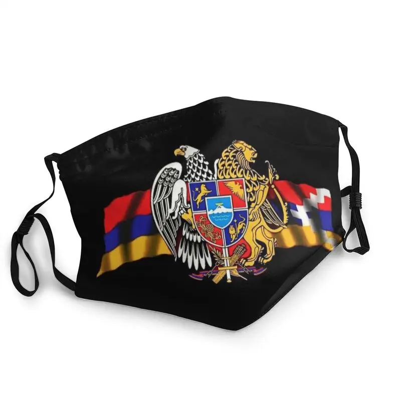 

Artsakh Armenia Flag Reusable Unisex Adult Face Mask Armenian Patriotic Proud Dust Protection Cover Respirator Mouth Muffle