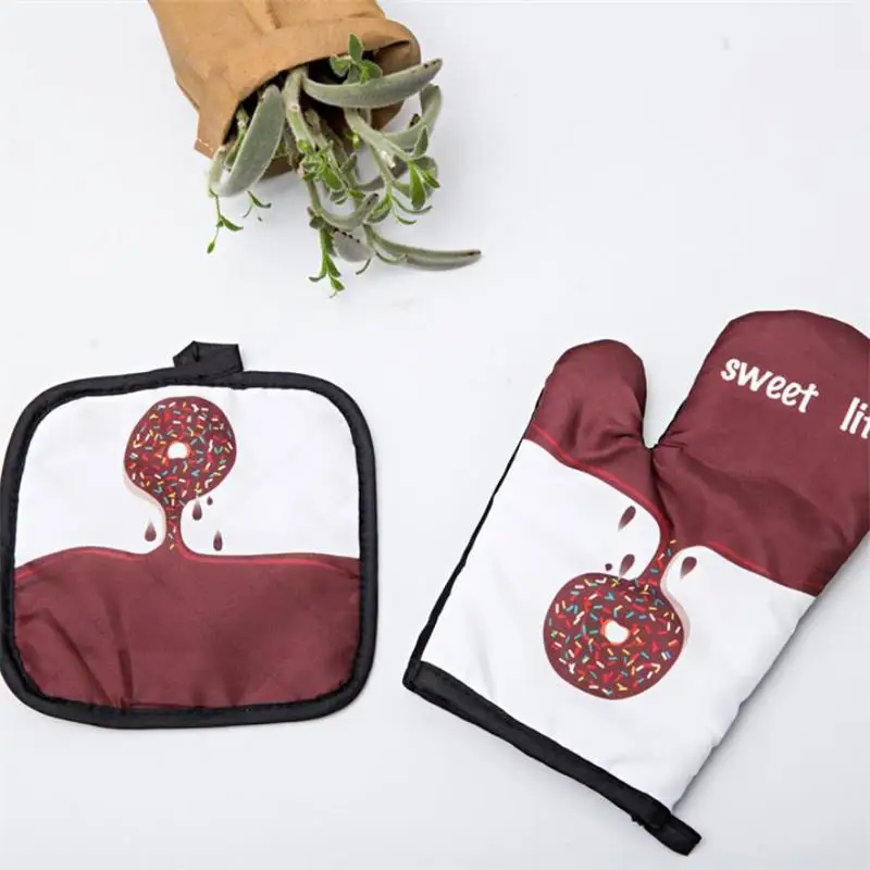 Милые модные Прихватки для духовки пончики мороженого изоляционный коврик