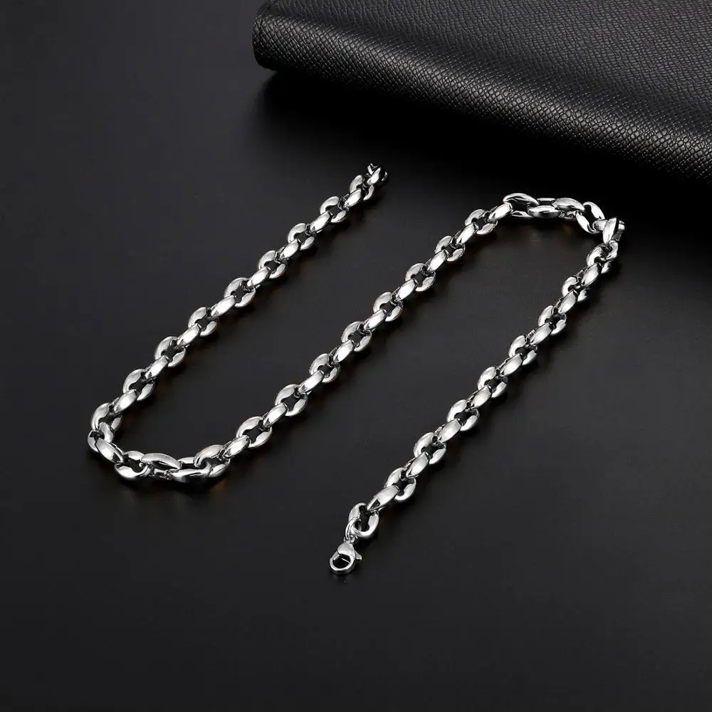 Цепочка из нержавеющей стали для мальчиков и девочек ожерелье с маленькими
