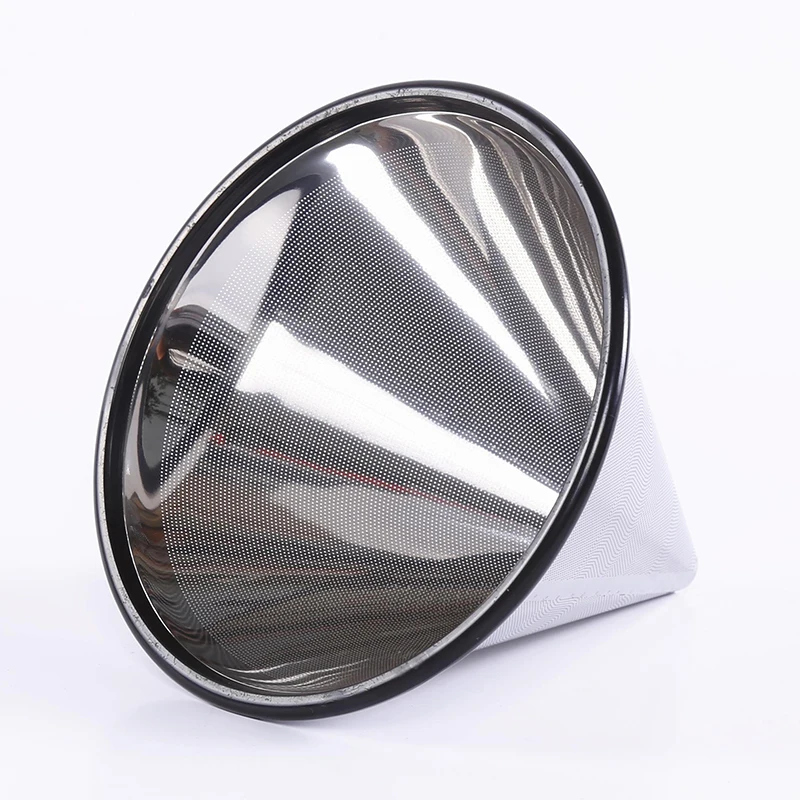 

Stainless Steel Coffee Filter Silver Funnel Drip Pour Over Mesh Strainer