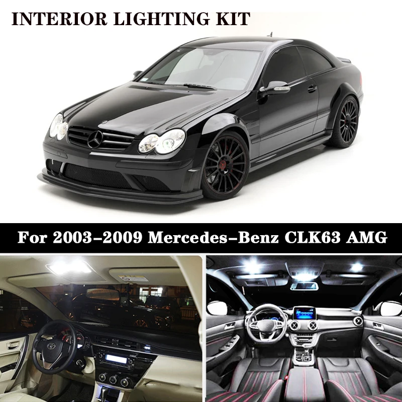 14 шт. x фотоэлемент интерьера купол свет комплект для Mercedes benz CLK class W209 CLK320 CLK430 CLK350