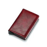 rfid card holder double wallet men women money bag male hasp black leather magic wallet snake small smart trifold wallet
