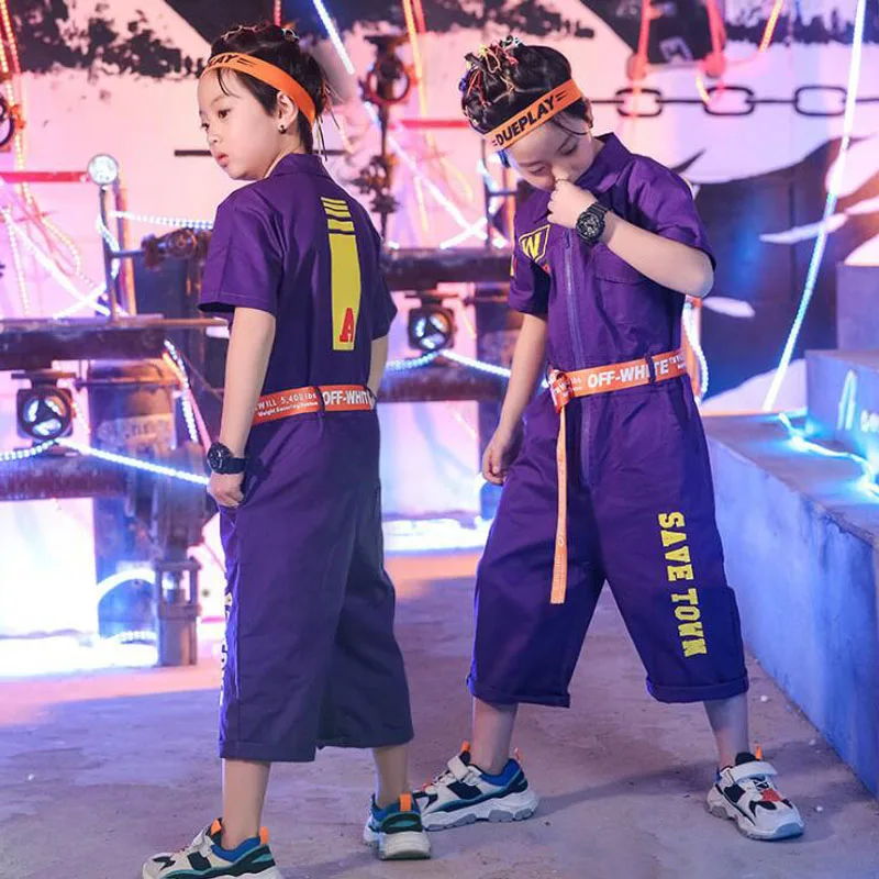 Детская Одежда для танцев в стиле хип-хоп одежда бальных комбинезон костюм