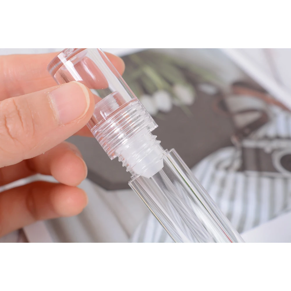 1 шт. круглые прозрачные пустые глянцевые трубки для губ губа многоразового