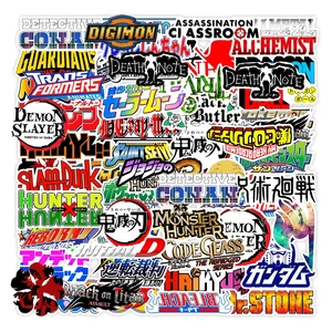 103050pcs mixed anime logo graffiti stickers water bottle fridge laptop waterproof cartoon cool decals sticker packs kid toys free global shipping