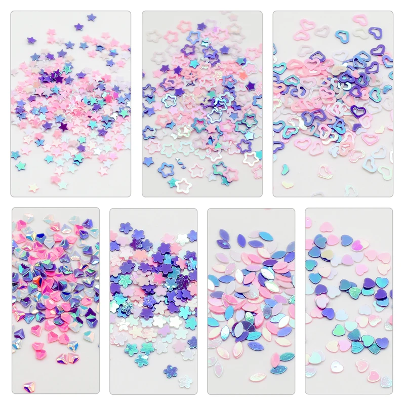 

Mix Nail Embellishments Sequins For Crafts Handcraft Decorations Fill Glitter Star Hollow Out Plum Flower Paillette Diy Material