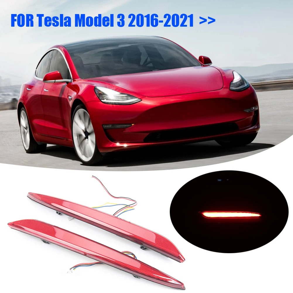 

The Bumper Stable Safe Suitable for Tesla Model 3 2016-2021 Sequential LED Turn Signals Signal Lamp Assembly