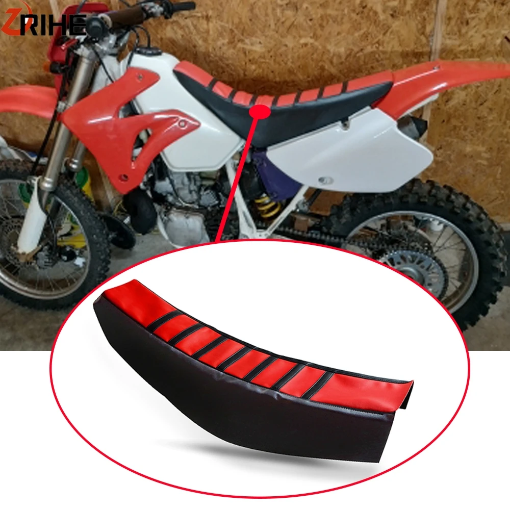 

For Yamaha WR250F WR 450F Honda CRF 250 R Dirt Bike Enduro Motocross Motorcycle Rubber Striped Soft-Grip Gripper Soft Seat Cover