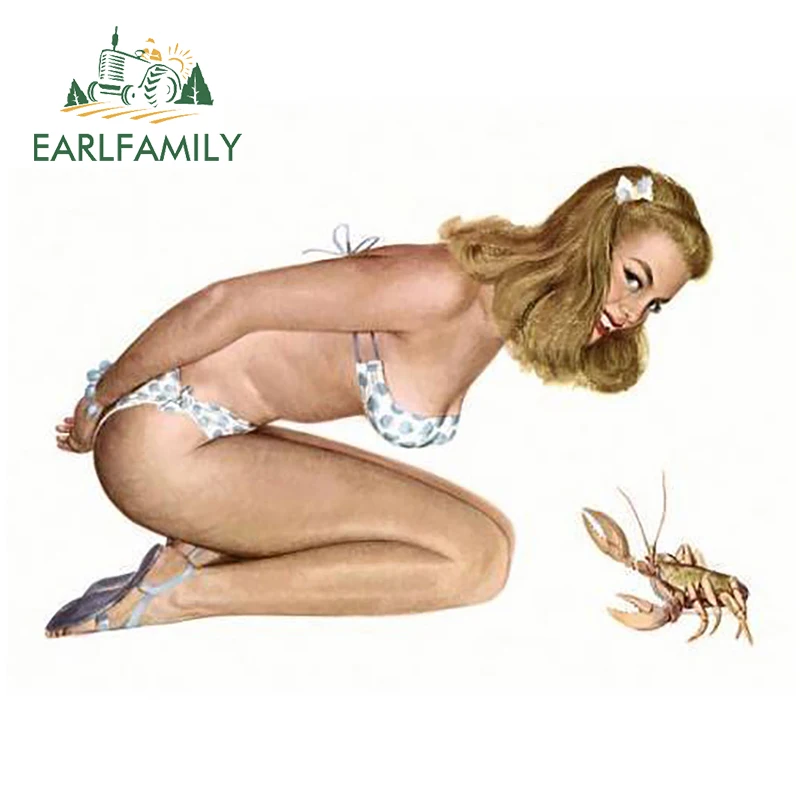 

EARLFAMILY 13 см x 8,5 см Стикеры для автомобиля, стикеры для девушек, графика, винтажные сексуальные водонепроницаемые аксессуары