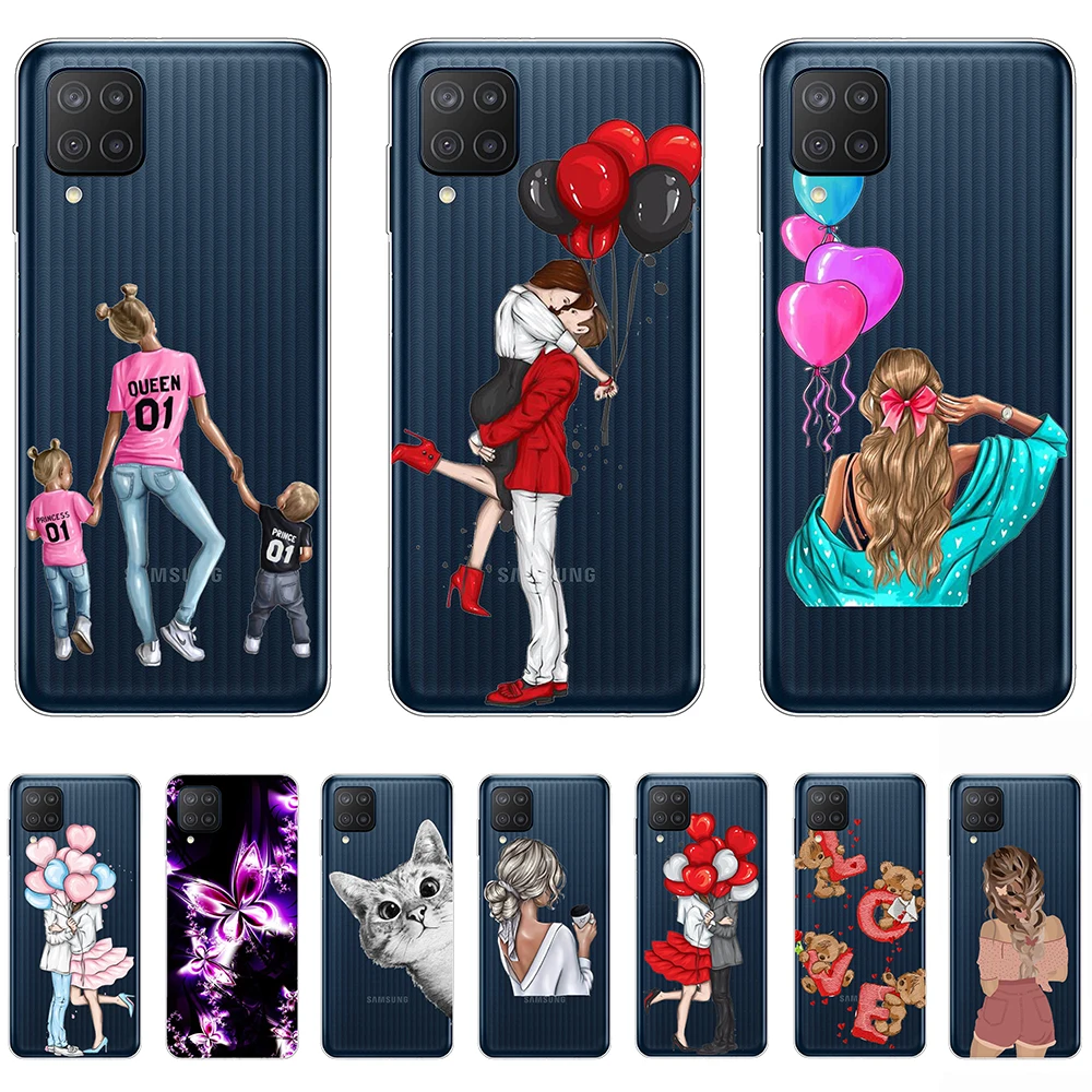

For Samsung Galaxy M12 Case Tpu Silicon Cartoon Shell Phone Cover on Galaxy M12 Anti-knock Personality Fundas Coque Etui Bumper