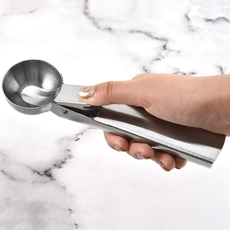 

Justdolife Ice Cream Scoops Stacks Stainless Steel Digger Fruit Non-Stick Spoon Kitchen Tools For Home Cake