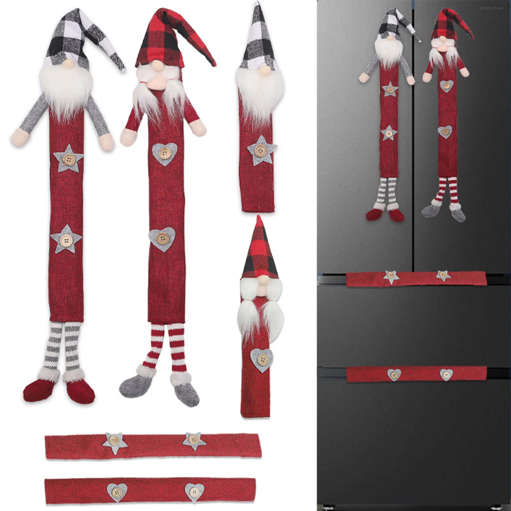 Рождественская Крышка для ручки холодильника тканевая дверной приборы кухни