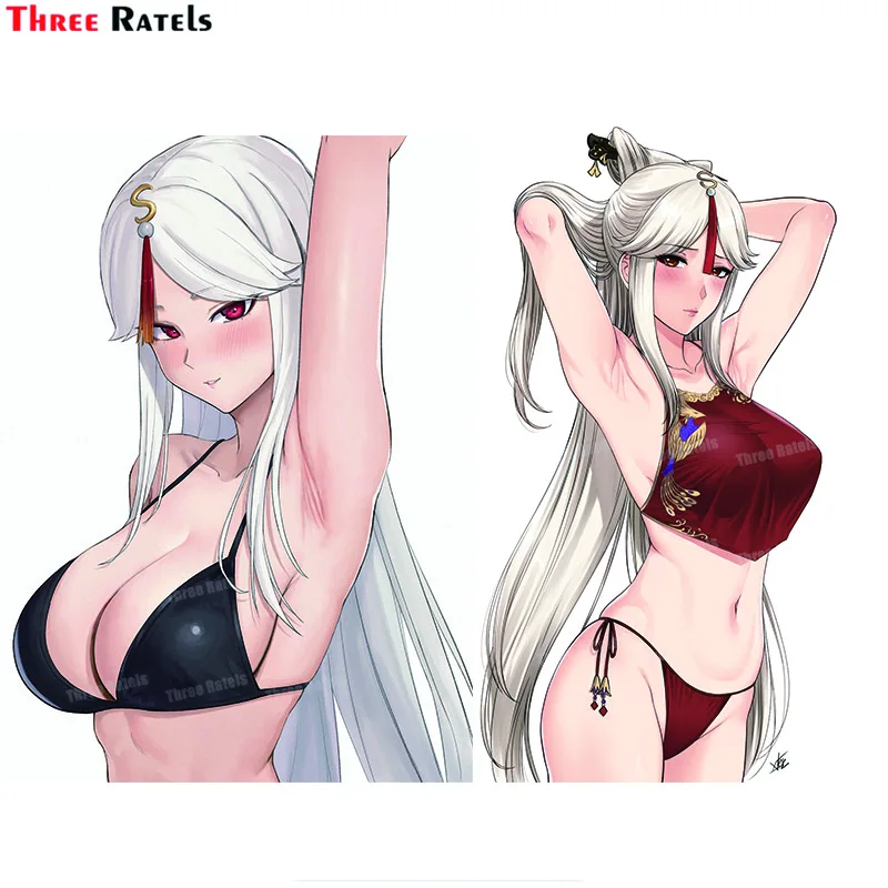 

Three Ratels A354 Аниме игра нингуан геншина удар милая девушка роспись искусство Автонаклейка автомобильные аксессуары с водонепроницаемым