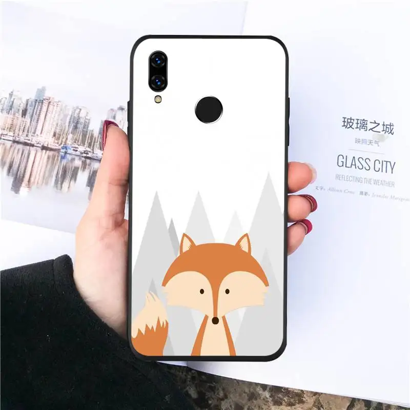 

Fox cute cartoon animal Phone Case For Huawei honor Mate P 10 20 30 40 i 9 8 pro x Lite smart 2019 nova 5t Luxury funda coque