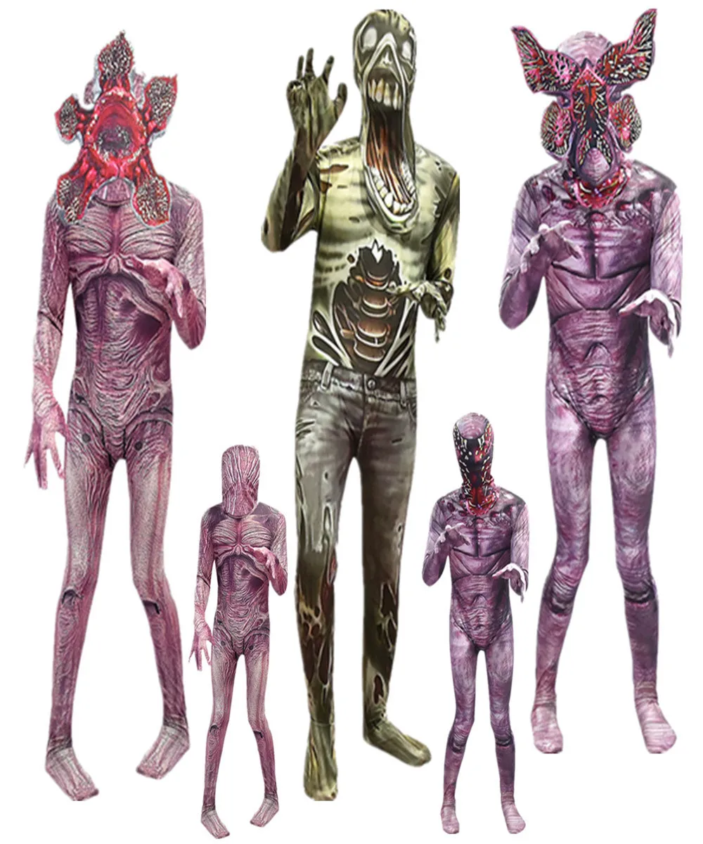 2019 костюмы на Хэллоуин Demogorgon для детей и взрослых страшная крепость с
