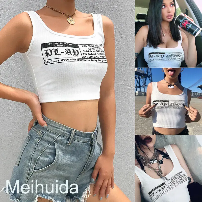 2019 сексуальный женский модный летний Повседневный Топ на бретельках майка