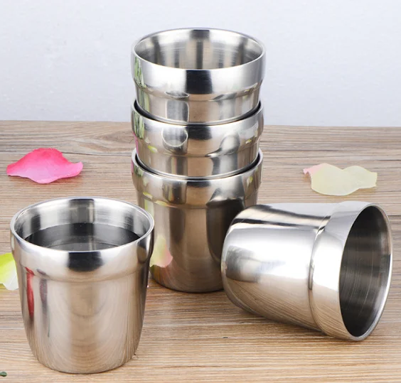5pcs Tiartisan Открытый Кемпинг двойные стенки 304 Нержавеющая сталь Пивная чашка деликатно Сверхлегкий - Цвет: 5pcs