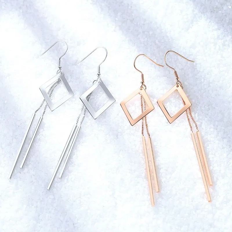 

Free Shipping 2021 New Simple Style Geometric Metal Earrings Gold and Silvery Color Optional Fashion Jewelry Gifts for Women