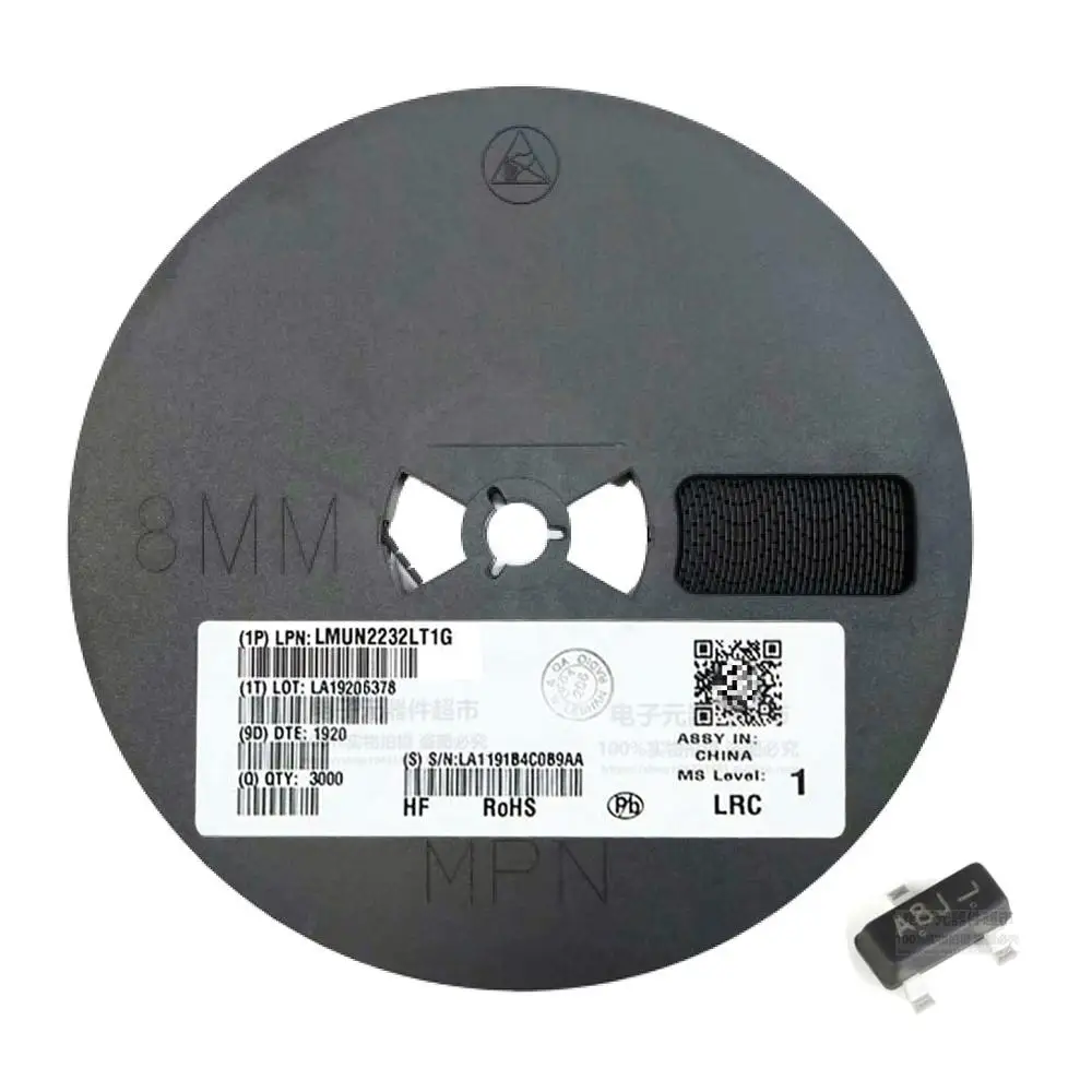 

100pcs/lot New original LMUN2215LT1G A8E LMUN2216LT1G A8F LMUN2231LT1G A8H LMUN2232LT1G A8U SOT23