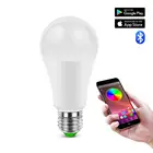 Беспроводная приглушаемая светодиодная RGB-лампа для ночного освещения, 5 Вт, 10 Вт, 15 Вт, стандартная лампа с поддержкой Bluetooth 4,0 и приложением или ИК-пультом дистанционного управления, домашнее освещение